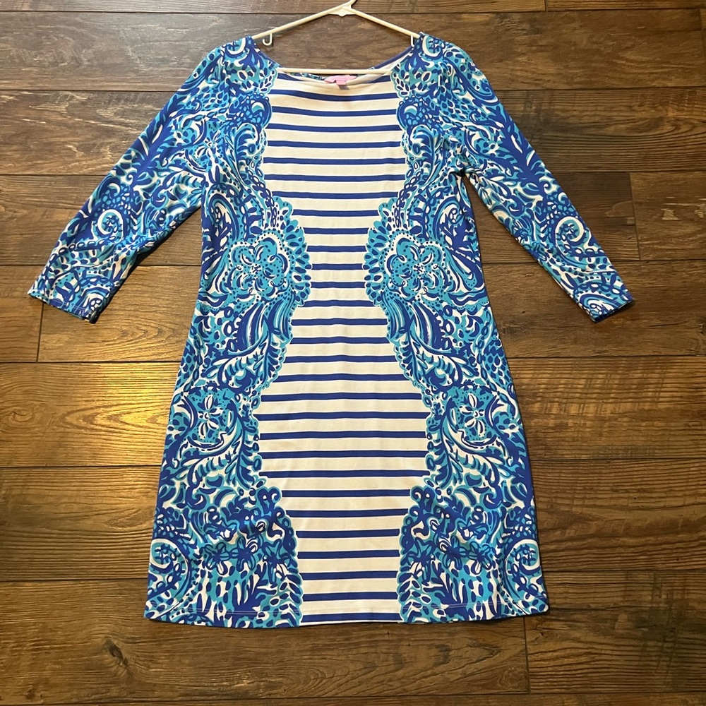 lily Pulitzer blue dress sz L
